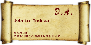 Dobrin Andrea névjegykártya