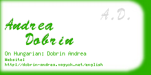 andrea dobrin business card